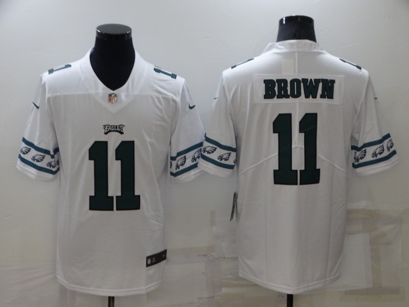 Men's Philadelphia Eagles A.J. Brown #11 White Jersey